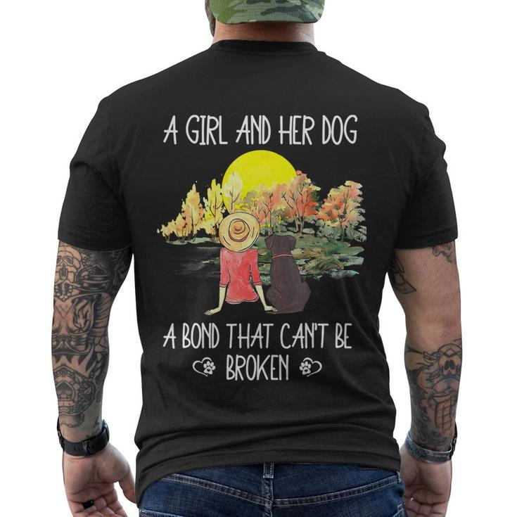 A Girl And Her Dog A Bond That Cant Be Broken Cute Men's T-shirt Back Print