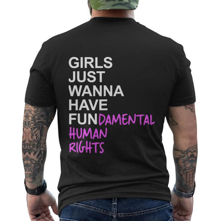 Girls Just Wanna Have Fundamental Rights V6 Men's Crewneck Short Sleeve Back Print T-shirt