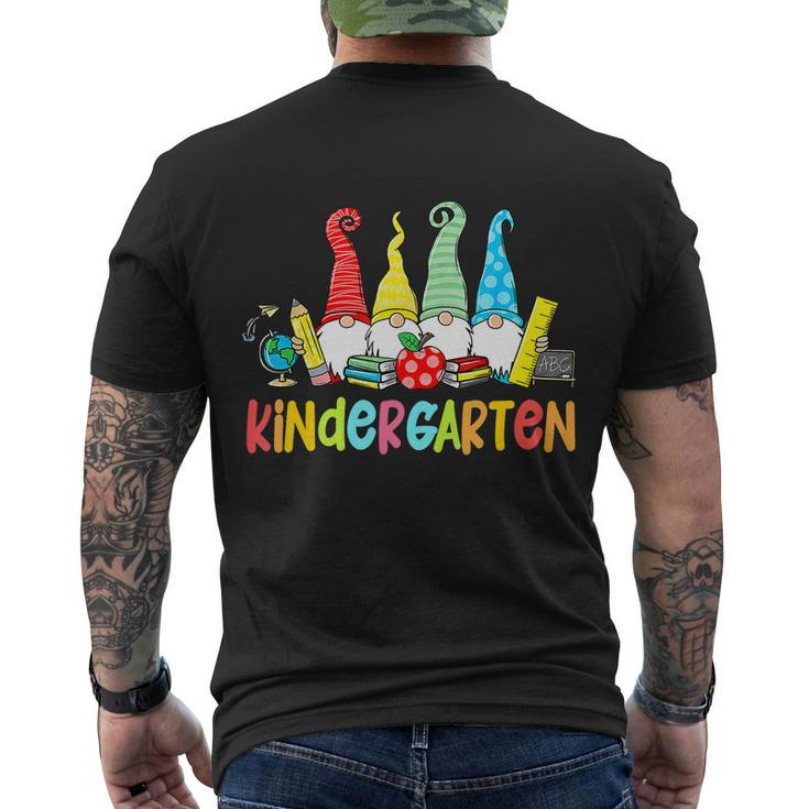 Gnomes Kindergarten Crew First Day Teacher Back To School Men's Crewneck Short Sleeve Back Print T-shirt