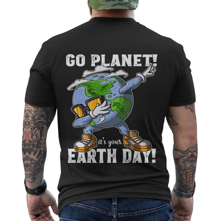 Go Planet Its Your Earth Day Shirt Dabbing Gift For Kid Men's Crewneck Short Sleeve Back Print T-shirt