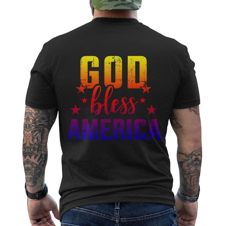 God Bless America For Independence Day On 4Th Of July Pride Cool Gift Men's Crewneck Short Sleeve Back Print T-shirt