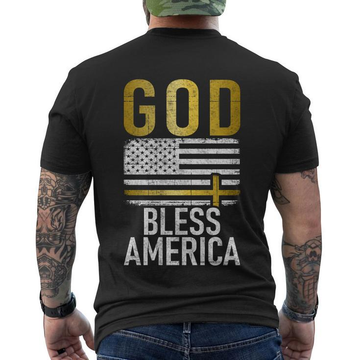 God Bless America Usa 4Th July Independence Gift Men's Crewneck Short Sleeve Back Print T-shirt