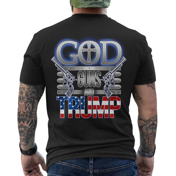 God Guns And Donald Trump Tshirt Men's Crewneck Short Sleeve Back Print T-shirt