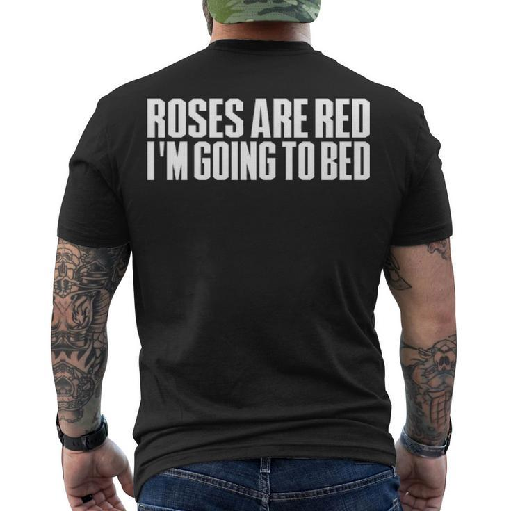 Going To Bed Men's Crewneck Short Sleeve Back Print T-shirt