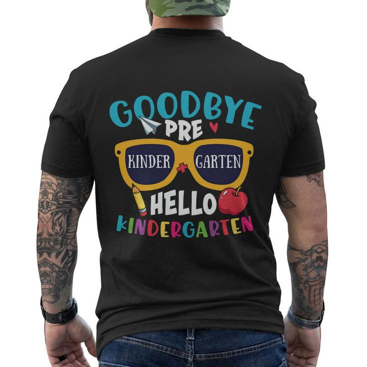 Goodbye Preschool Hello Prek Back To School First Day Of School Men's Crewneck Short Sleeve Back Print T-shirt