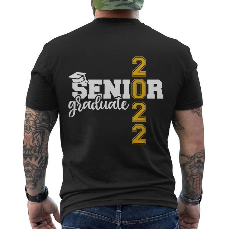 Graduation Senior 22 Class Of 2022 Graduate Gift Men's Crewneck Short Sleeve Back Print T-shirt