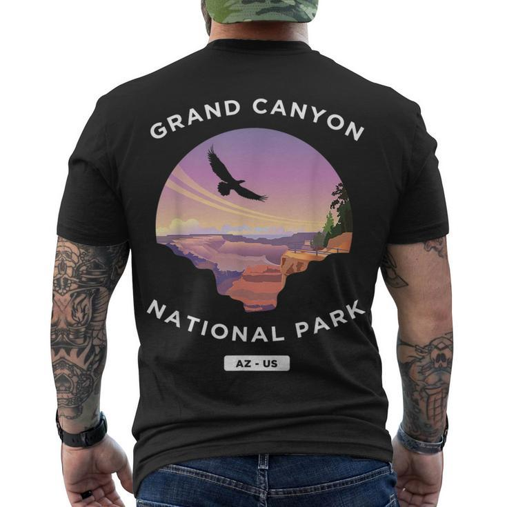 Grand Canyon Arizona Us National Park Travel Hiking Men's T-shirt Back Print