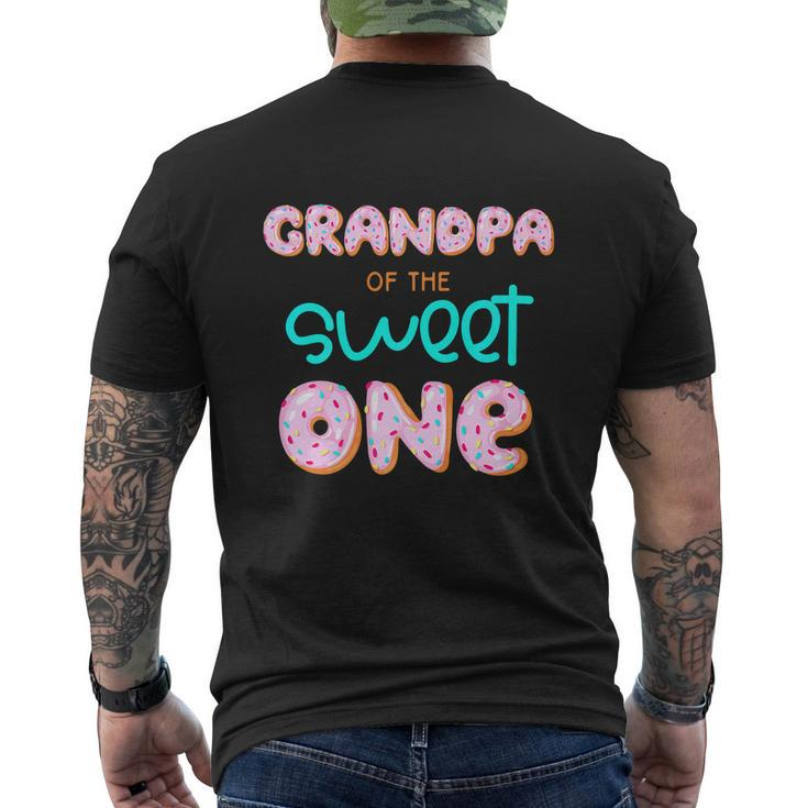Grandpa Of Sweet One First Birthday Matching Family Donut Men's Crewneck Short Sleeve Back Print T-shirt