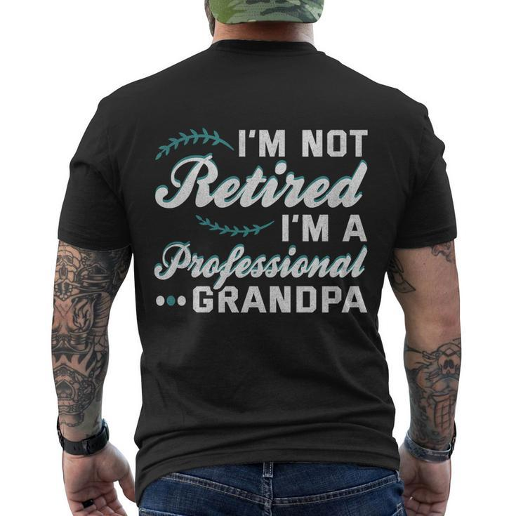 Grandpa Shirts Funny Fathers Day Retired Grandpa Long Sleeve Tshirt Men's Crewneck Short Sleeve Back Print T-shirt
