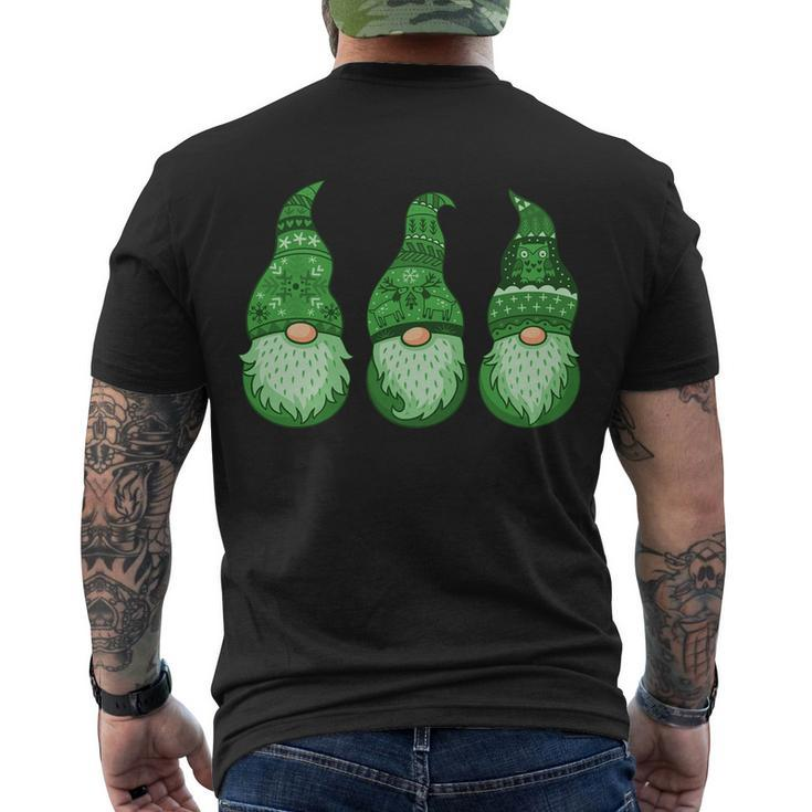 Green Ugly Sweater Irish Gnomes St Patricks Day Men's Crewneck Short Sleeve Back Print T-shirt