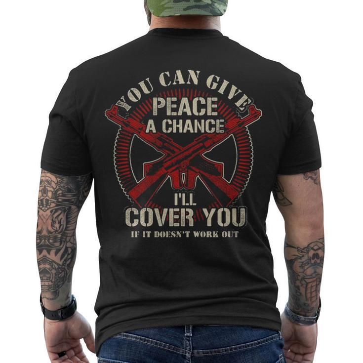 Gun Control Ill Cover You Men's Crewneck Short Sleeve Back Print T-shirt