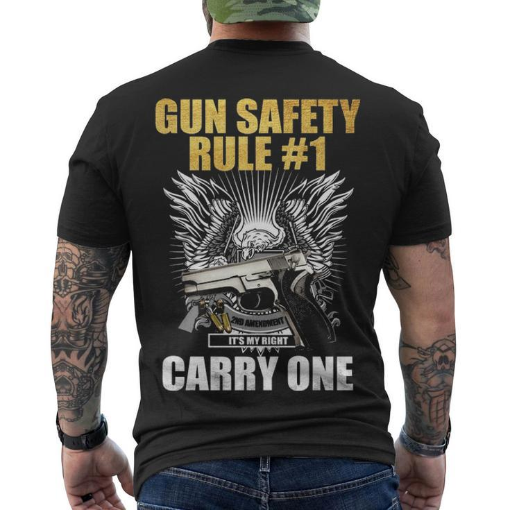 Gun Safety V2 Men's Crewneck Short Sleeve Back Print T-shirt