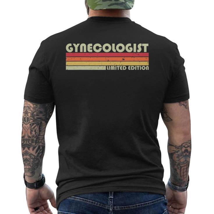 Gynecologist Job Title Profession Birthday Worker Idea Men's Back Print T-shirt