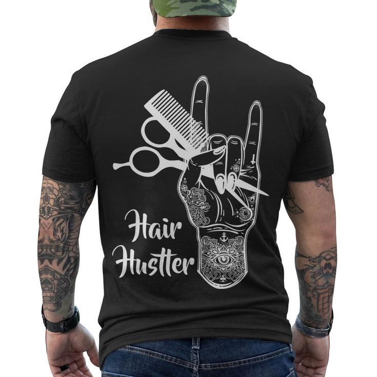 Hair Hustler Beauty Salon Men's Crewneck Short Sleeve Back Print T-shirt