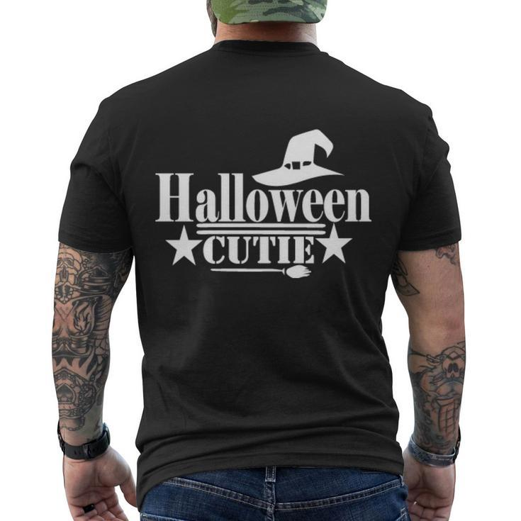 Halloween Cutie Witch Hat Halloween Quote Men's Crewneck Short Sleeve Back Print T-shirt