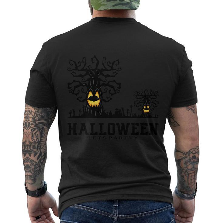 Halloween Lets Partty Halloween Quote Men's Crewneck Short Sleeve Back Print T-shirt