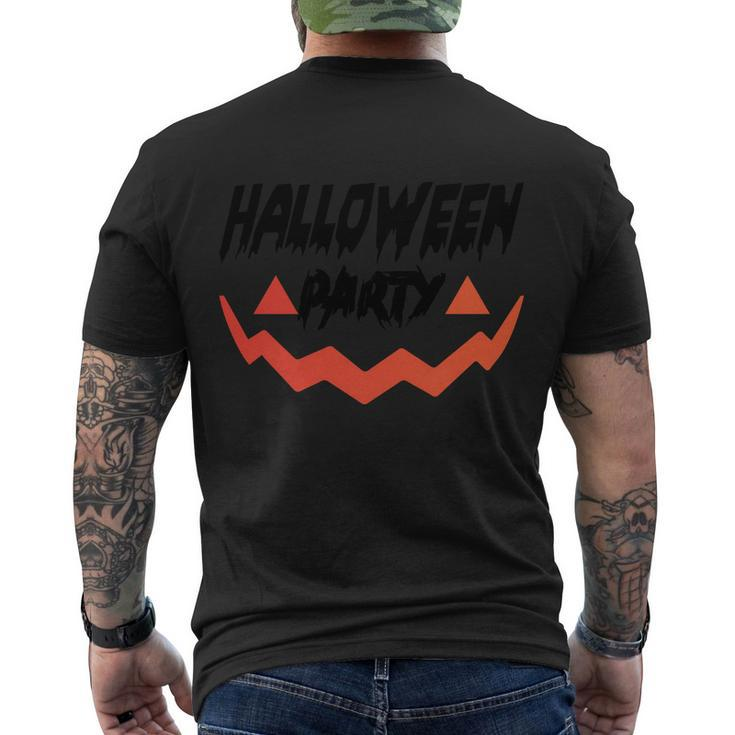 Halloween Party Pumpkin Halloween Quote Men's Crewneck Short Sleeve Back Print T-shirt