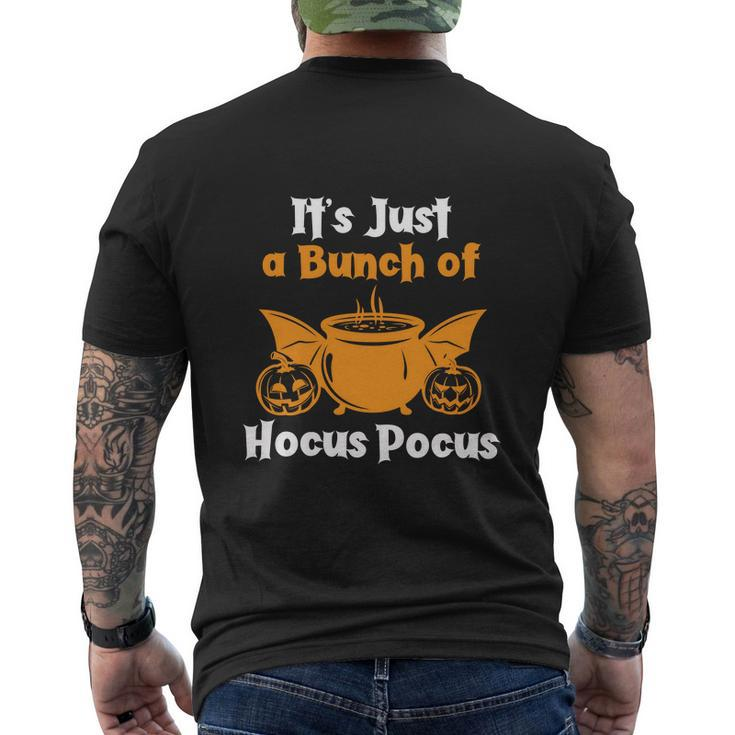 Halloween Pumpkin Its Just A Bunch Of Hocus Pocus Halloween Men's T-shirt Back Print