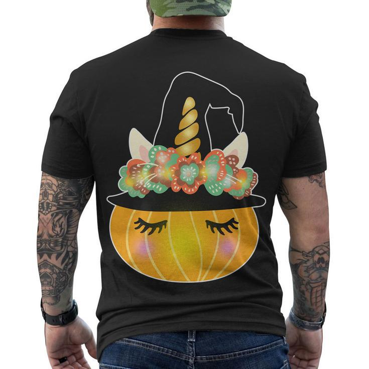 Halloween Uni-Pumpkin Sparkly Cute Men's T-shirt Back Print