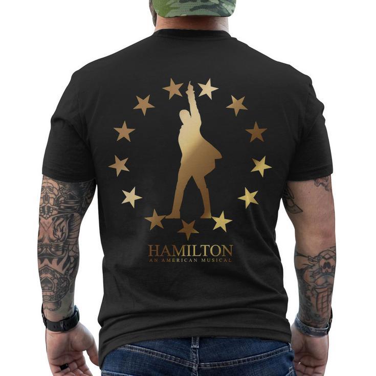 Hamilton An American Musical Golden Stars Tshirt Men's Crewneck Short Sleeve Back Print T-shirt