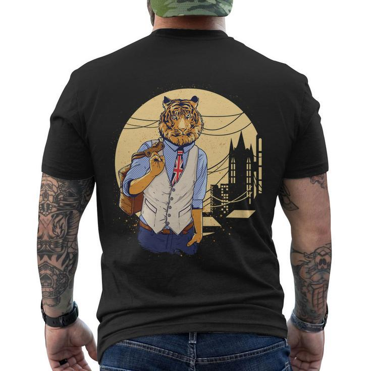 Handsome Tiger Men's Crewneck Short Sleeve Back Print T-shirt