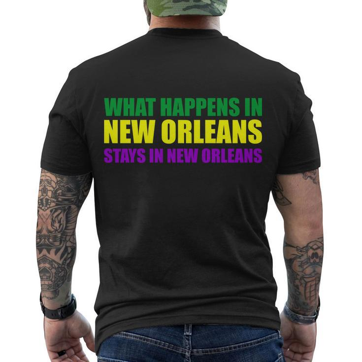 What Happens In New Orleans Stays In New Orleans Mardi Gras T-Shirt Men's T-shirt Back Print