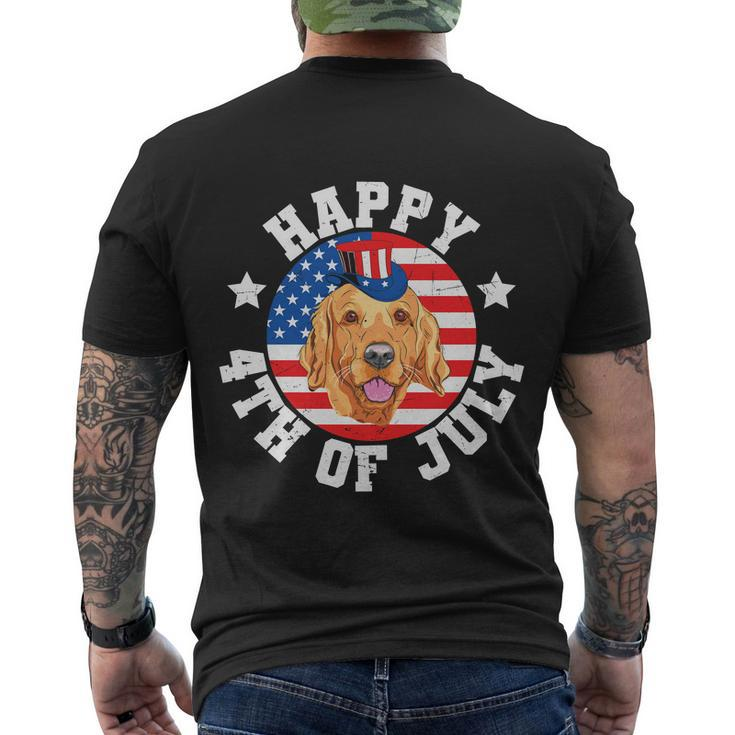 Happy 4Th Of July American Flag Plus Size Shirt For Men Women Family And Unisex Men's Crewneck Short Sleeve Back Print T-shirt