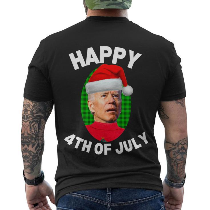 Happy 4Th Of July Funny Christmas Xmas Joe Biden President Gift Men's Crewneck Short Sleeve Back Print T-shirt
