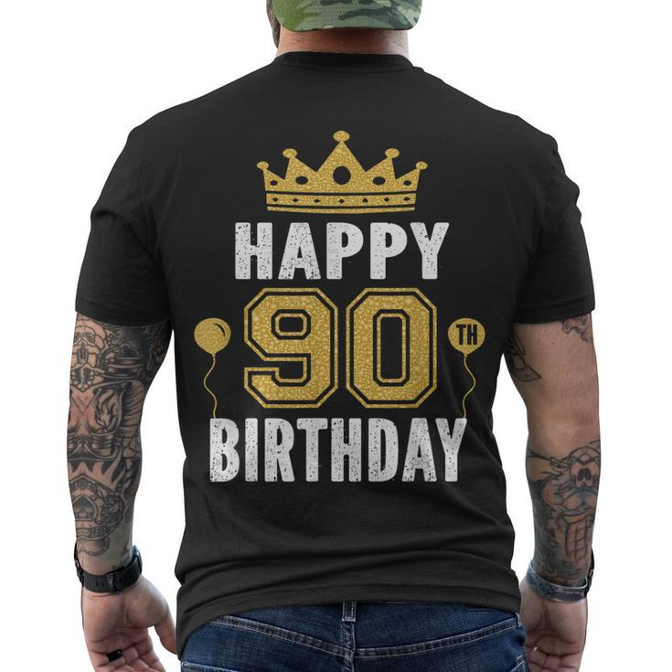 Happy 90Th Birthday Idea For 90 Years Old Man And Woman Men's T-shirt Back Print