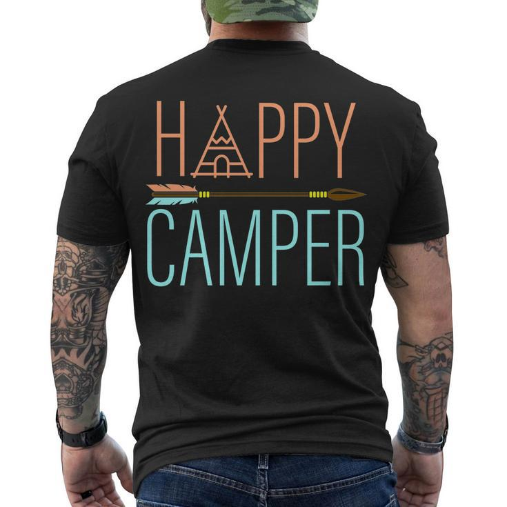 Happy Camper Funny Camping Men's Crewneck Short Sleeve Back Print T-shirt