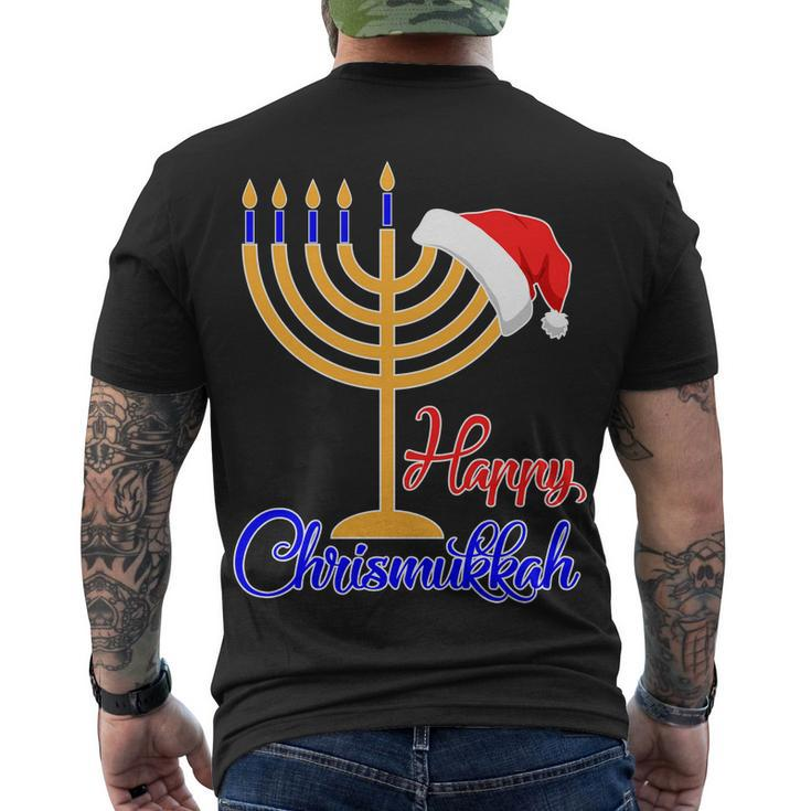 Happy Chrismukkah Christmas Hanukkah Tshirt Men's Crewneck Short Sleeve Back Print T-shirt