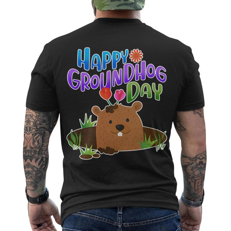 Happy Groundhog Day Tshirt V2 Men's Crewneck Short Sleeve Back Print T-shirt