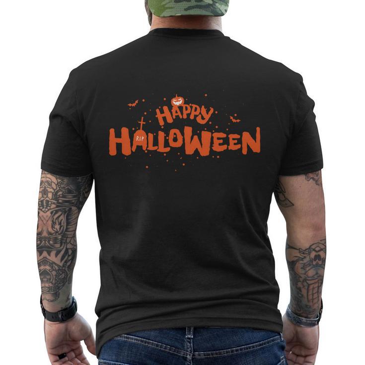 Happy Halloween Funny Halloween Quote V19 Men's Crewneck Short Sleeve Back Print T-shirt