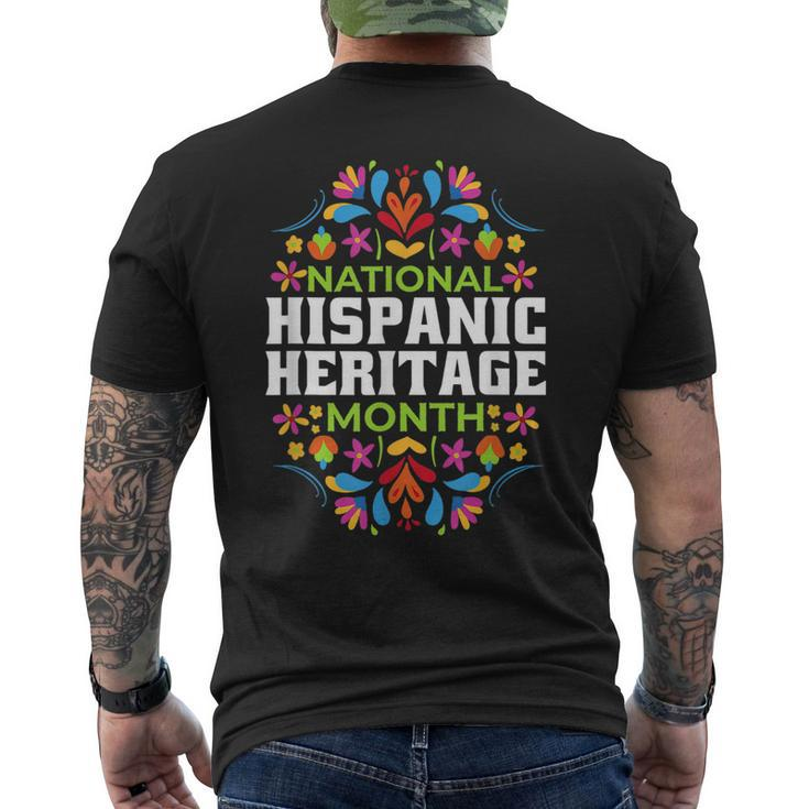 Happy National Hispanic Heritage Month Latino Pride Flag V2 Men's T-shirt Back Print