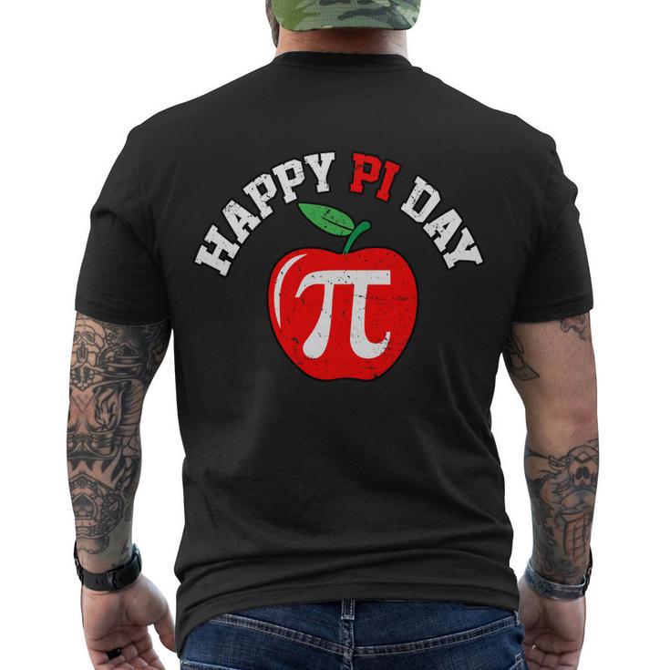 Happy Pi Day Teachers Apple Men's Crewneck Short Sleeve Back Print T-shirt