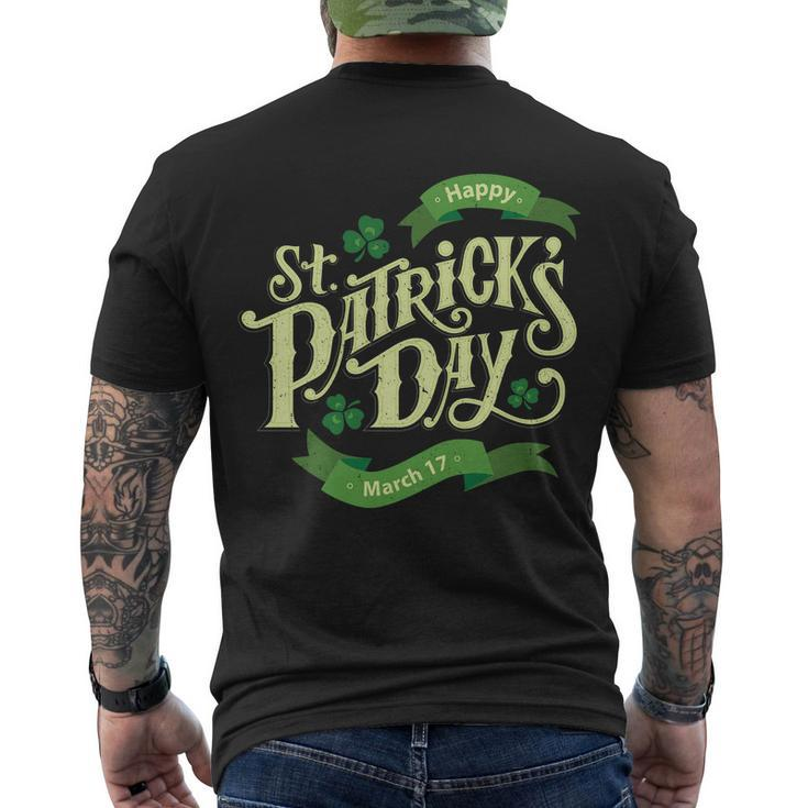 Happy St Patricks Day March  Men's Crewneck Short Sleeve Back Print T-shirt