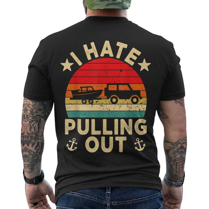 I Hate Pulling Out Retro Boating Boat Captain V3 Men's T-shirt Back Print
