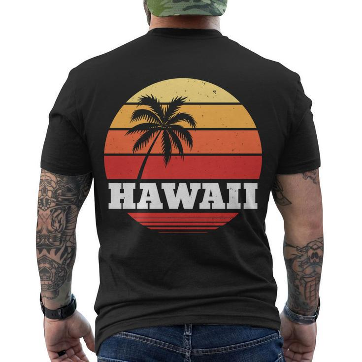 Hawaii Retro Sun Tshirt V2 Men's Crewneck Short Sleeve Back Print T-shirt