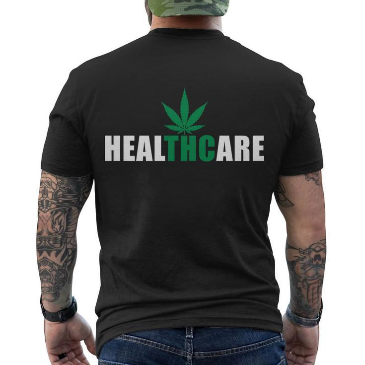 Healthcare Medical Marijuana Weed Tshirt Men's Crewneck Short Sleeve Back Print T-shirt