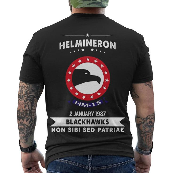 Helicopter Mine Countermeasures Squadron Hm  Men's Crewneck Short Sleeve Back Print T-shirt