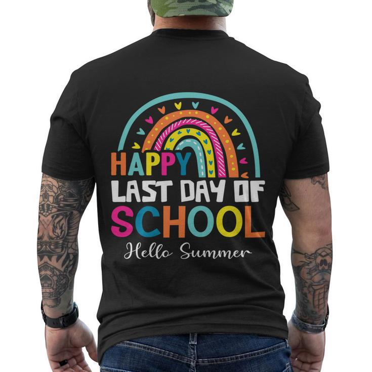 Hello Summer Happy Last Day Of School Teachers Vacation Great Gift Men's Crewneck Short Sleeve Back Print T-shirt