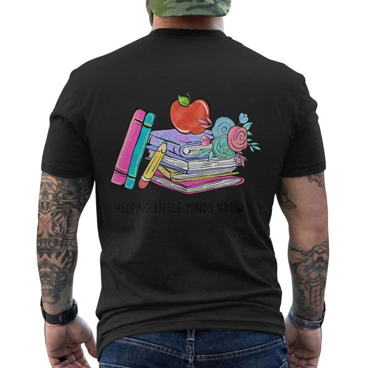 Helping Little Minds Grow Graphic Plus Size Shirt For Teacher Male Female Men's Crewneck Short Sleeve Back Print T-shirt