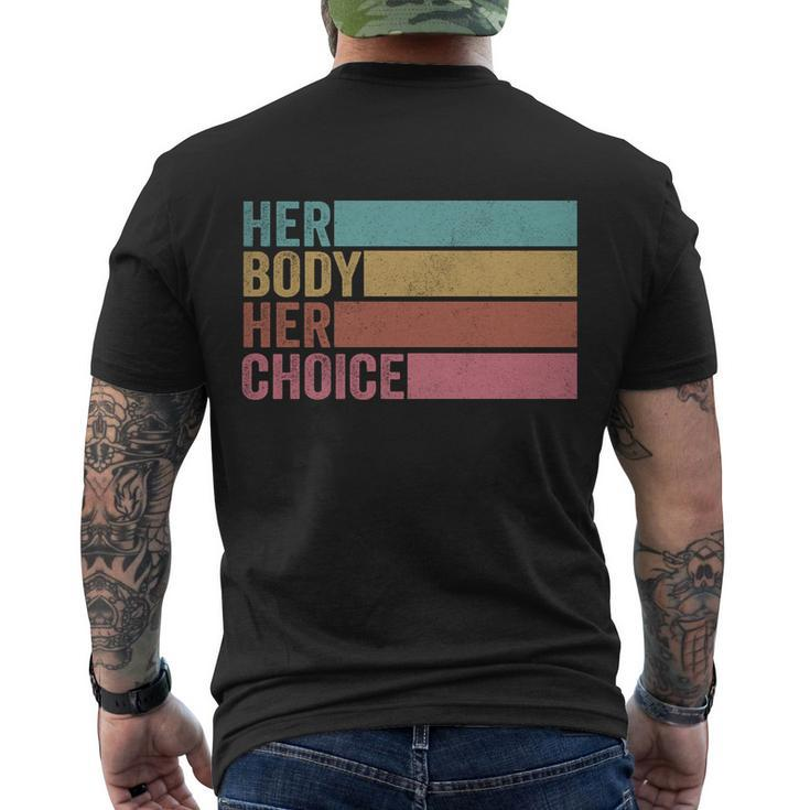 Her Body Her Choice Pro Choice Reproductive Rights Cute Gift Men's Crewneck Short Sleeve Back Print T-shirt