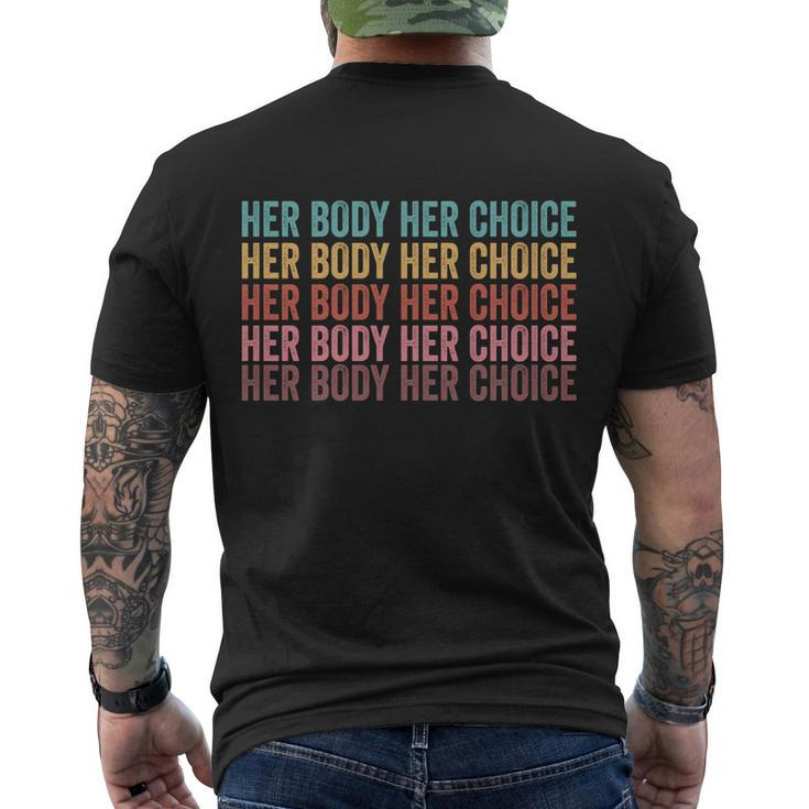 Her Body Her Choice Pro Choice Reproductive Rights Gift V2 Men's Crewneck Short Sleeve Back Print T-shirt