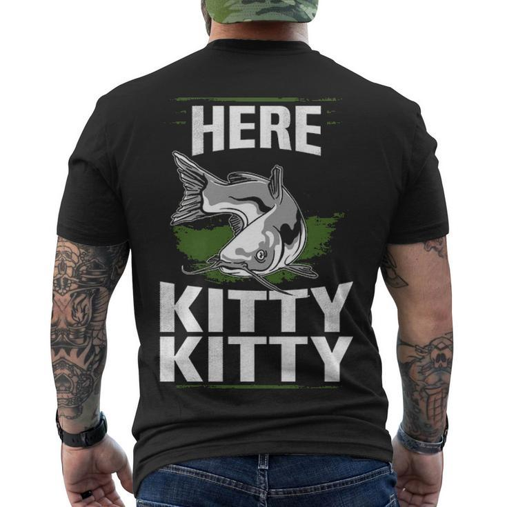 Here Kittty Men's Crewneck Short Sleeve Back Print T-shirt