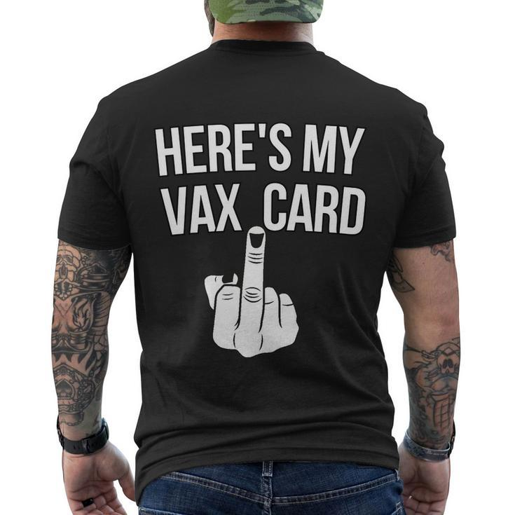 Heres My Vax Card Tshirt Men's Crewneck Short Sleeve Back Print T-shirt