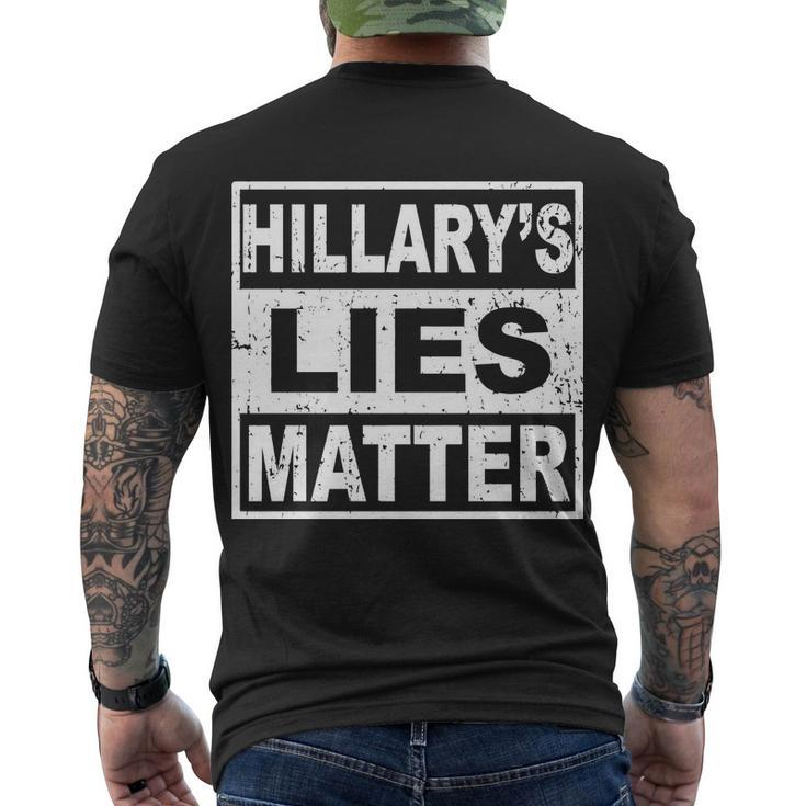 Hillarys Lies Matter Men's Crewneck Short Sleeve Back Print T-shirt