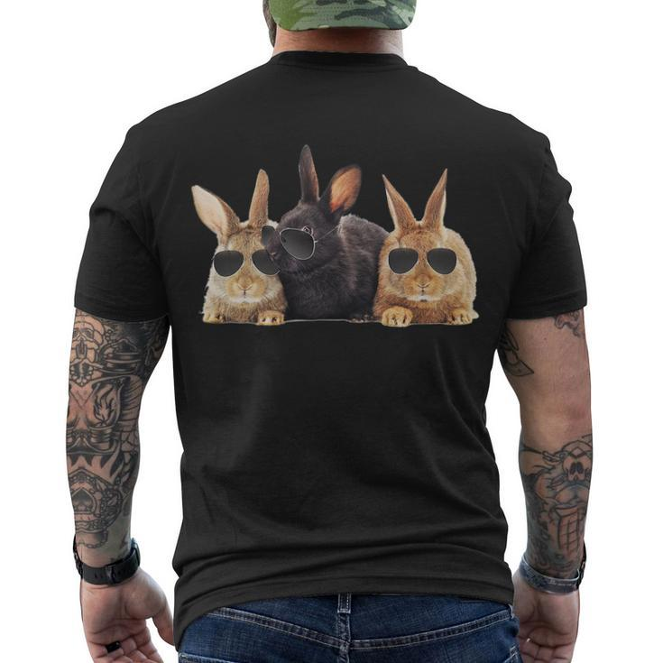 Hipster Cool Rabbit Tshirt Men's Crewneck Short Sleeve Back Print T-shirt