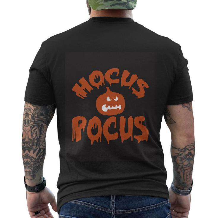 Hocus Pocus Pumpkin Halloween Quote V2 Men's Crewneck Short Sleeve Back Print T-shirt