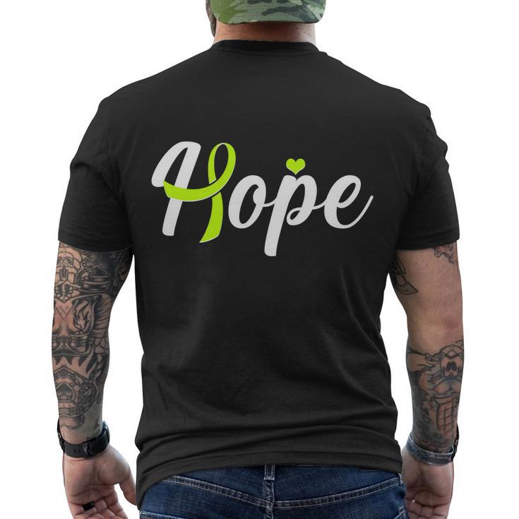 Hope Lymphoma Cancer Awareness Men's Crewneck Short Sleeve Back Print T-shirt